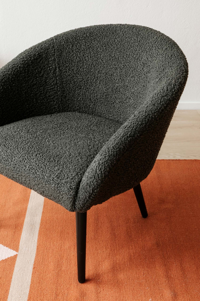 Sillón 'Puffy' - Gris oscuro/Teddy