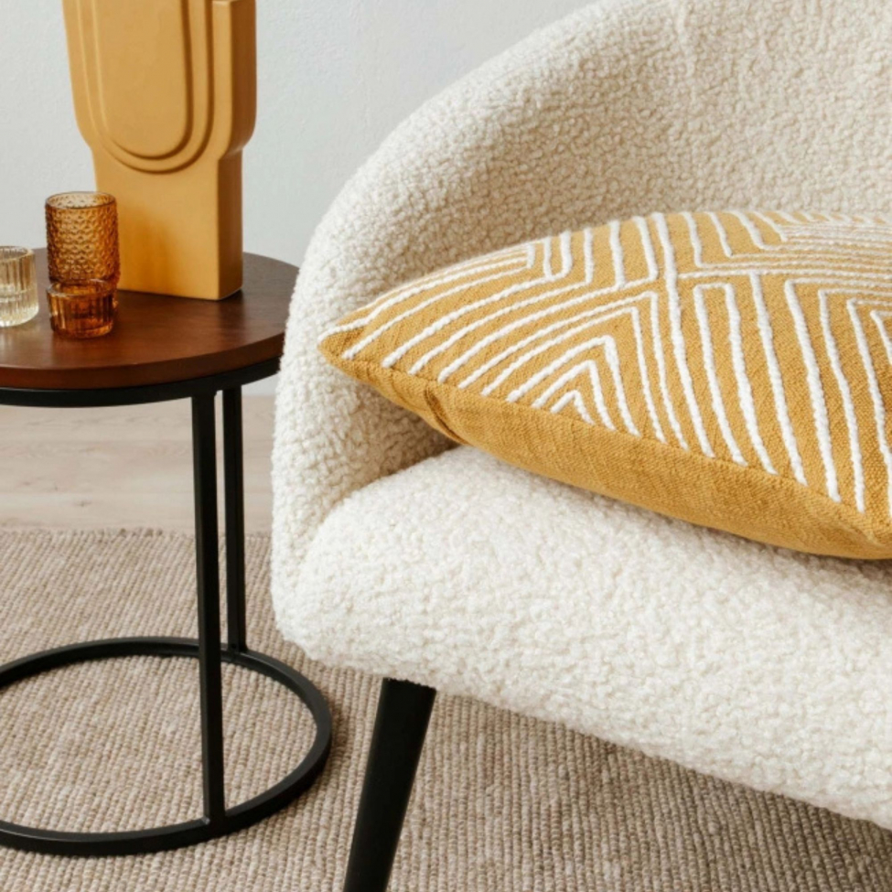 Sill&oacute;n 'Puffy' - Blanco/Teddy