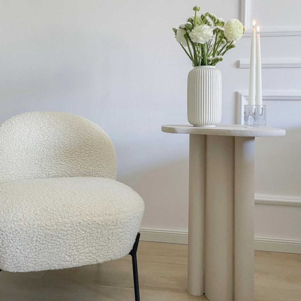 Sill&oacute;n 'Gori' - Blanco/Teddy