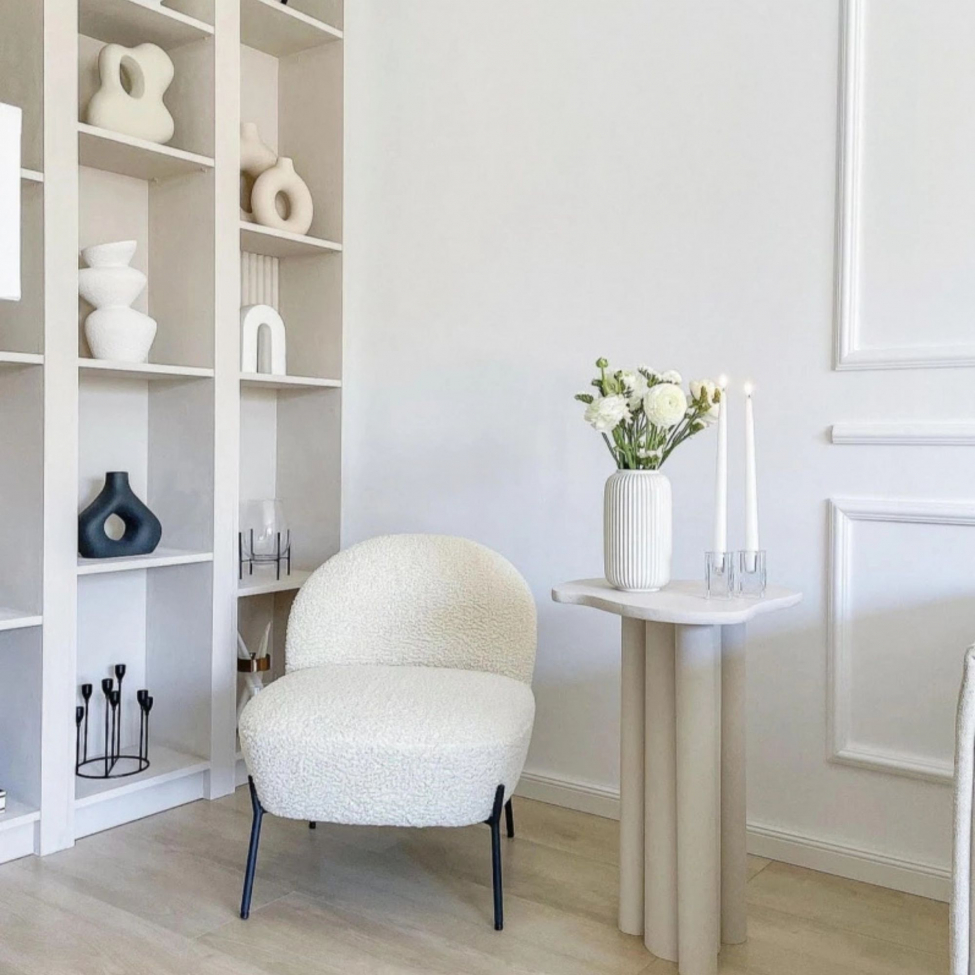 Sill&oacute;n 'Gori' - Blanco/Teddy