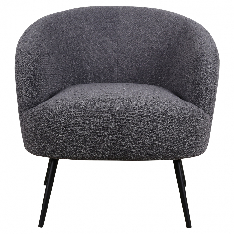 Sillón 'Capri' - Gris oscuro/Bouclé