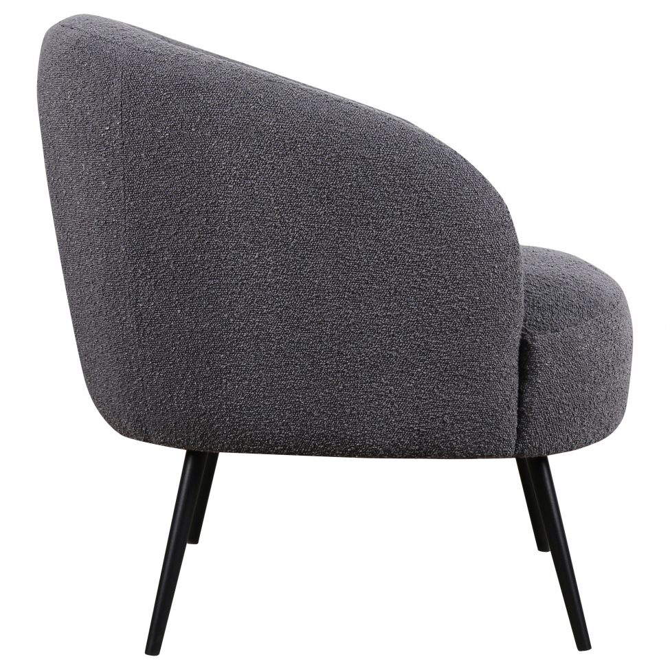 Sillón 'Capri' - Gris oscuro/Bouclé
