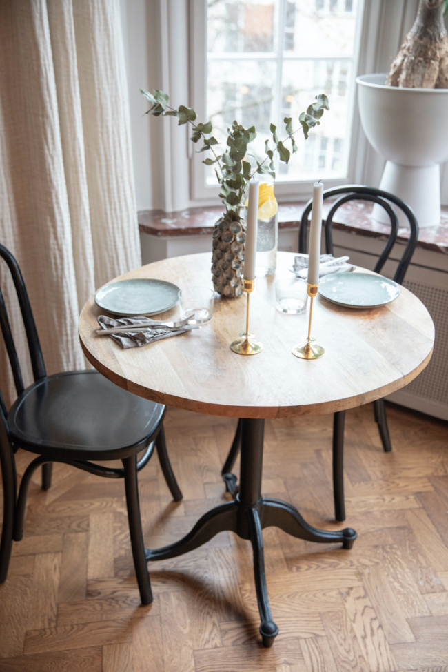 Mesa de comedor 'Långholmen' Redonda 80cm - Vintage