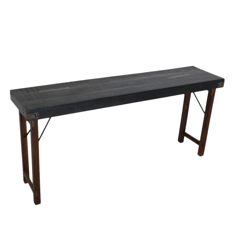 Mesa auxiliar Vintage 170x40cm - Negro