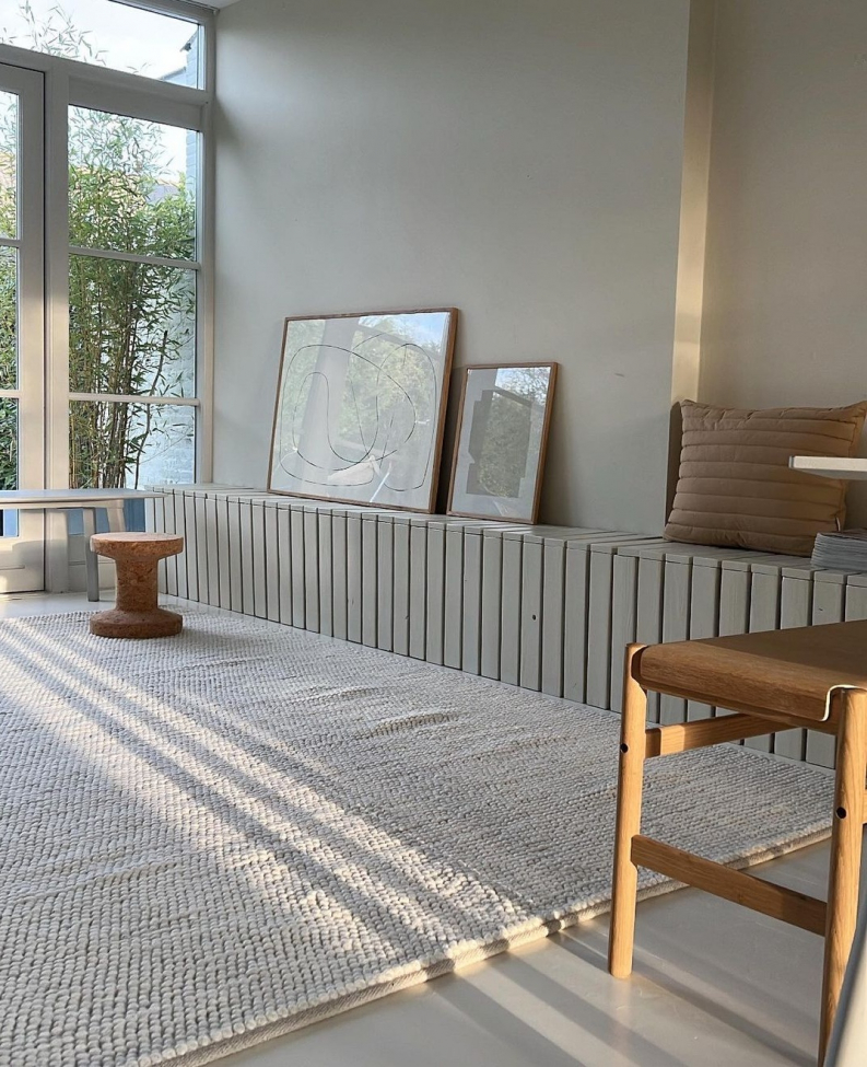 Alfombra de lana 'Avafors' 240x340cm - Beige