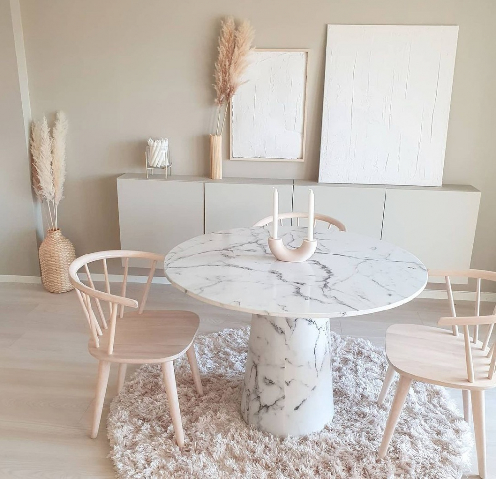 Alfombra redonda 'Janjira' 240cm - Blanco roto