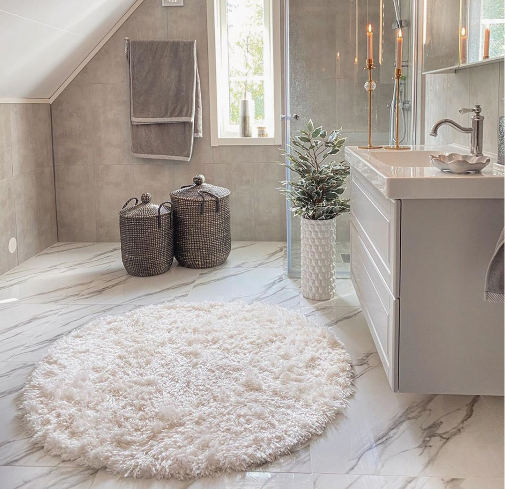 Alfombra redonda 'Janjira' 240cm - Blanco