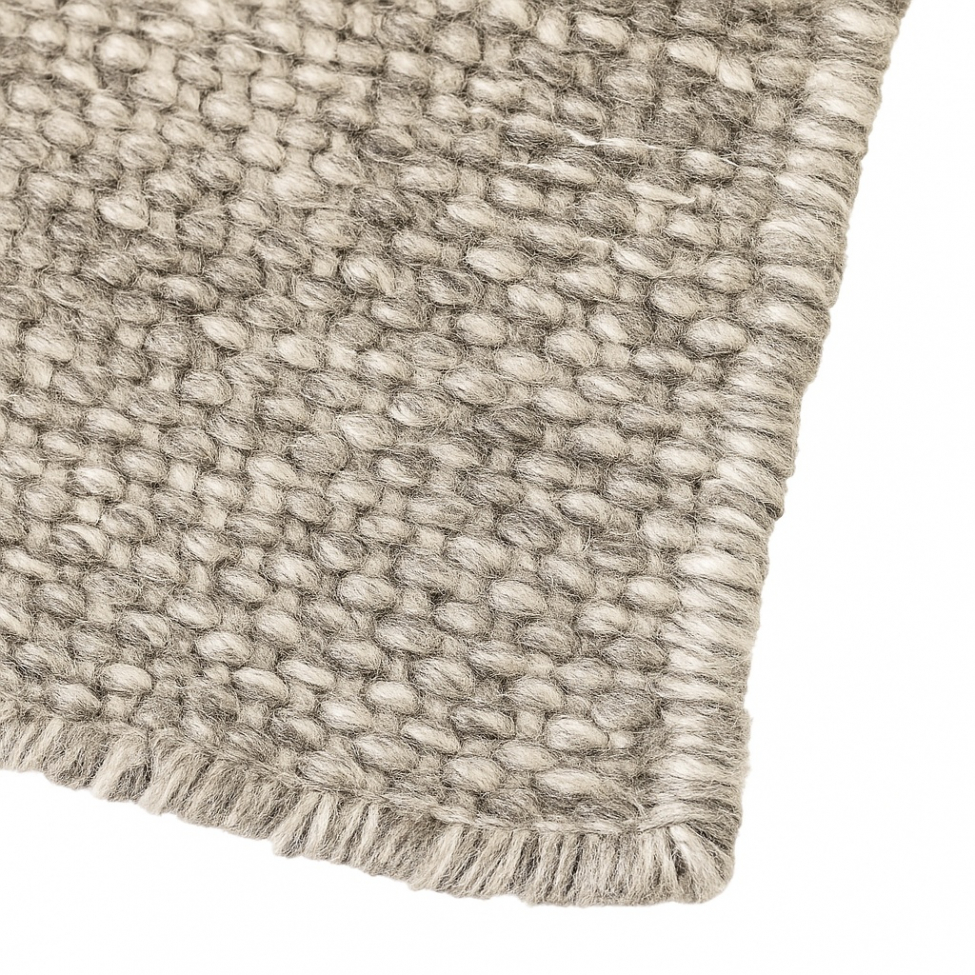 Alfombra de lana 'Dhurry' 70x200cm - Gris