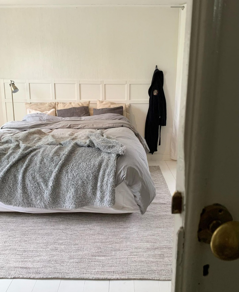 Alfombra de lana 'Dhurry' 250x350cm - Gris