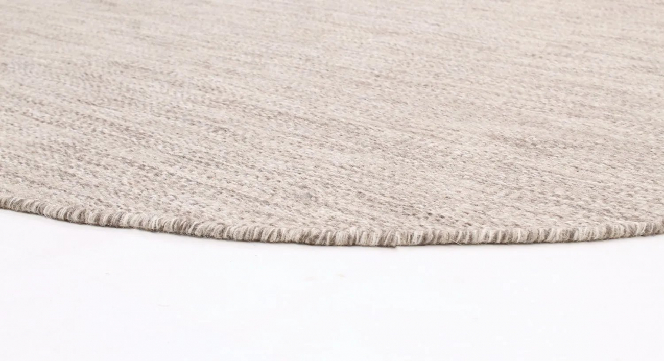 Alfombra redonda 'Dhurry' 300cm - Beige