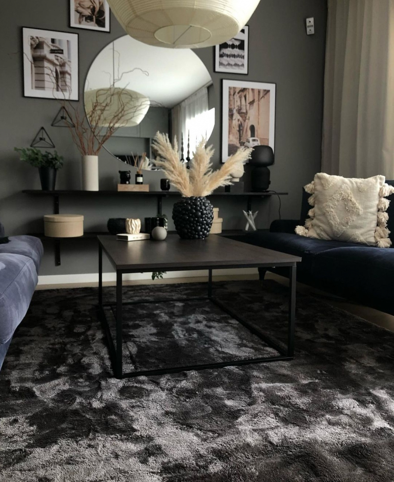 Alfombra de pelo 'Aranga Super Soft' 60x120cm - Antracita