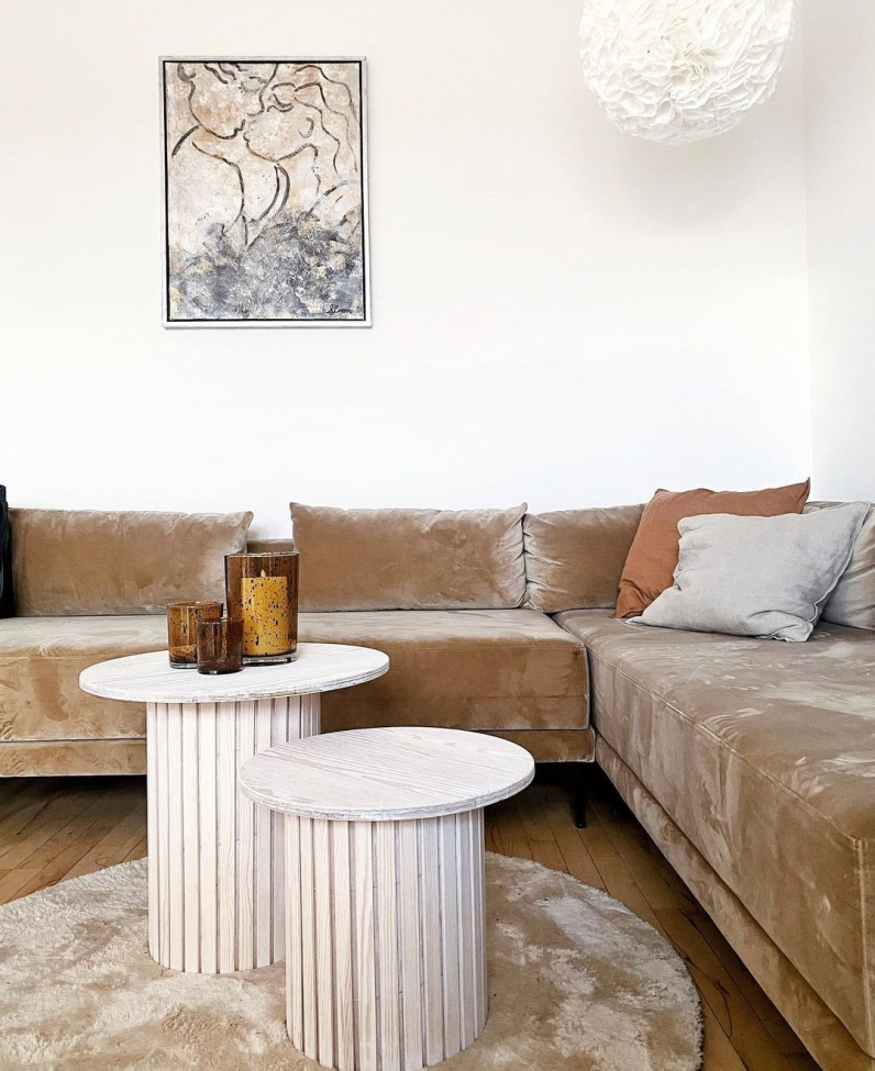 Alfombra redonda 'Arnaga Super Soft' 160cm - Beige