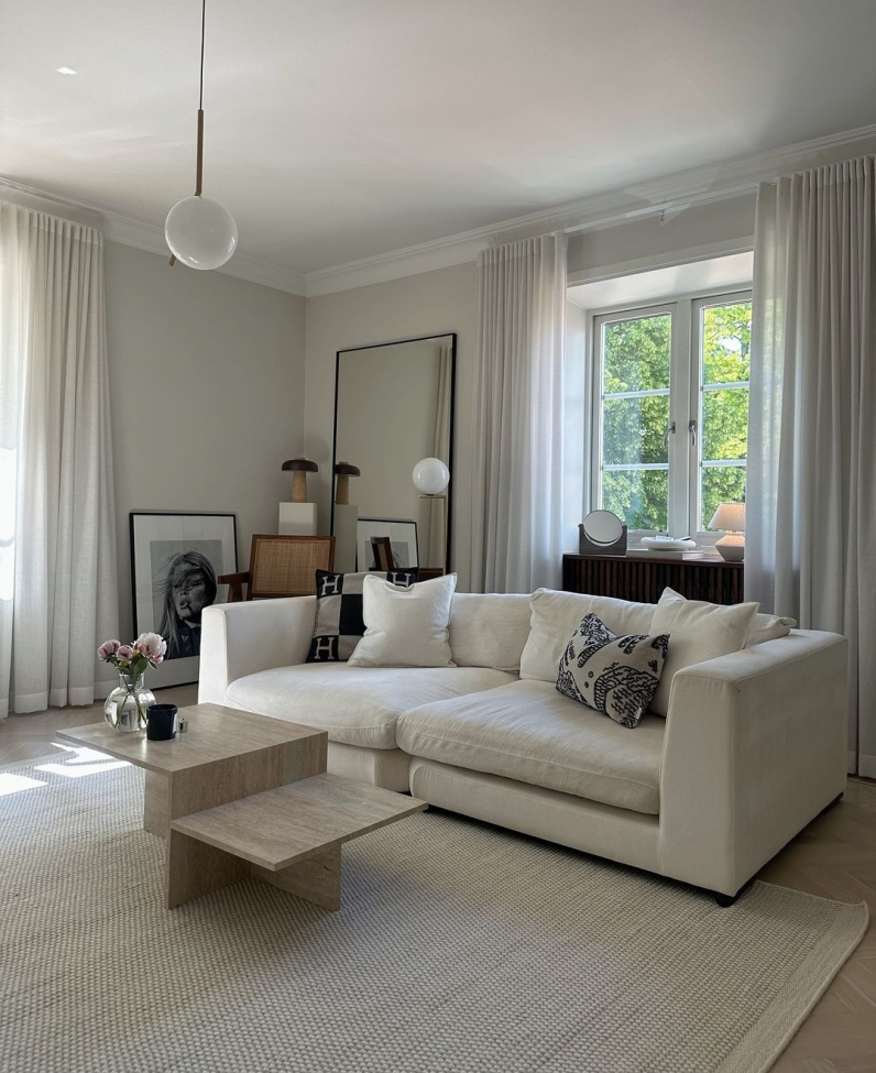 Alfombra de lana 'Coastal' 80x250cm - Crema