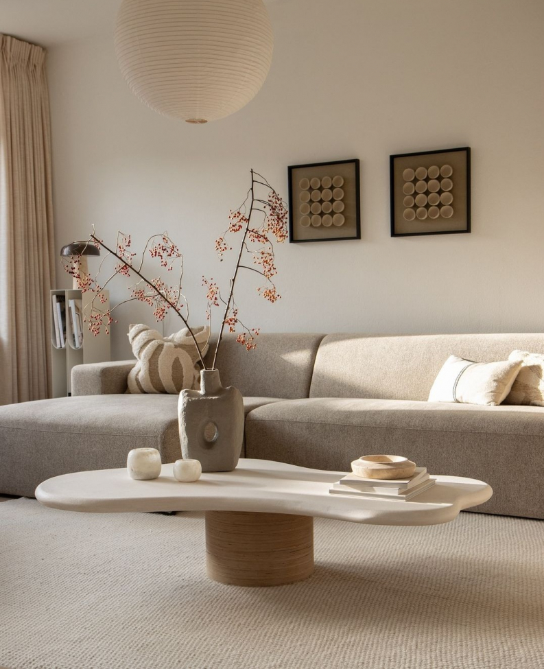 Alfombra redonda 'Coastal' 300cm - Crema