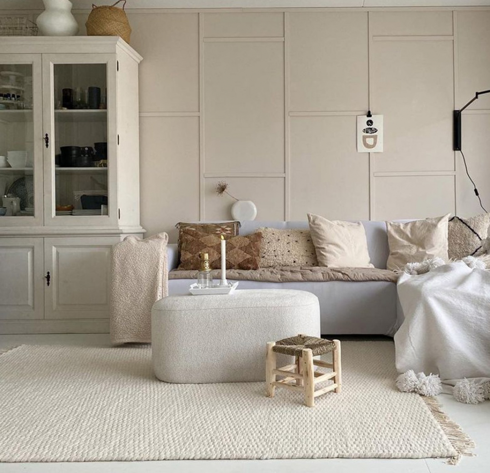 Alfombra de lana 'Cartmel' 240x240cm - Blanco roto