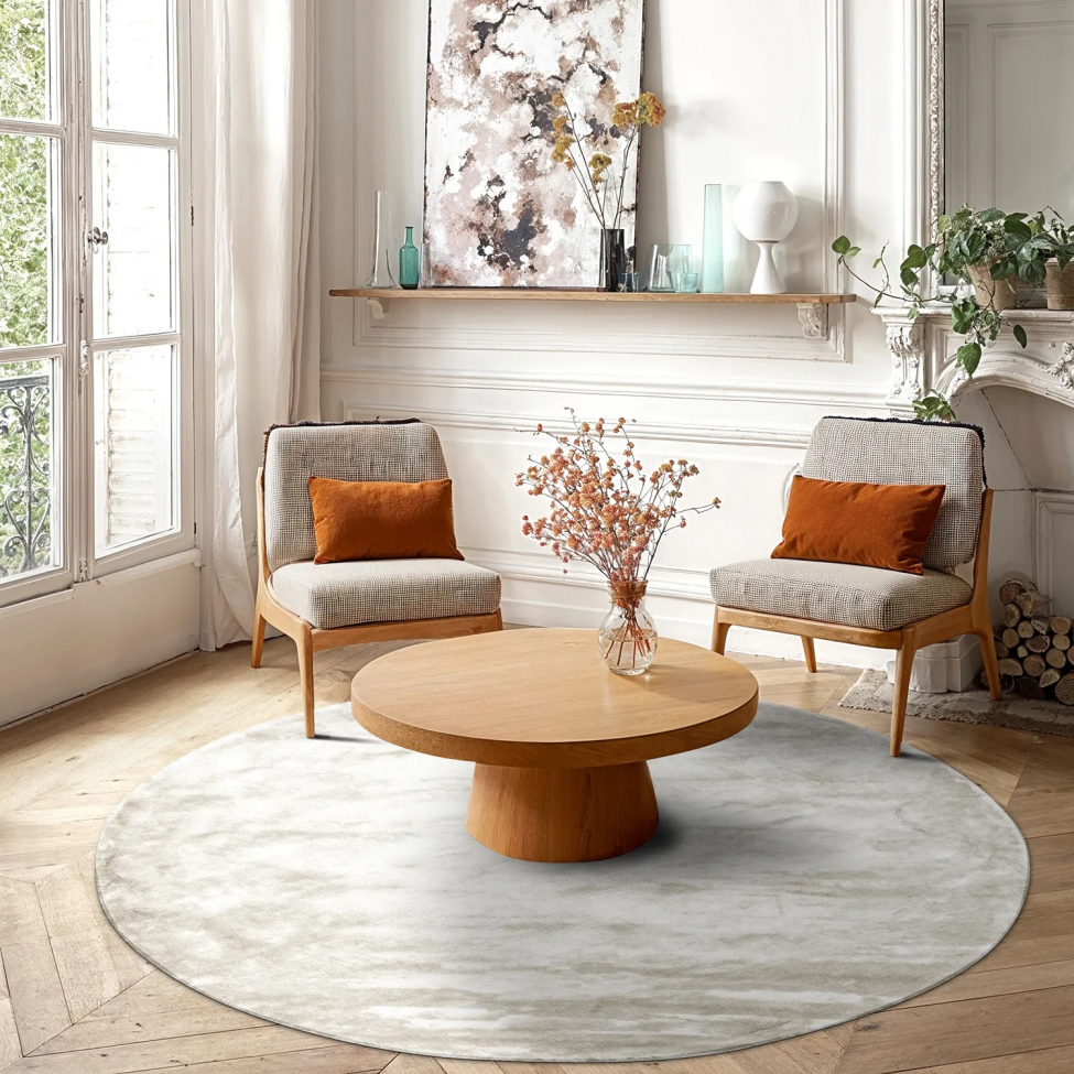 Alfombra redonda 'Jodhpur' 160cm - Blanco roto