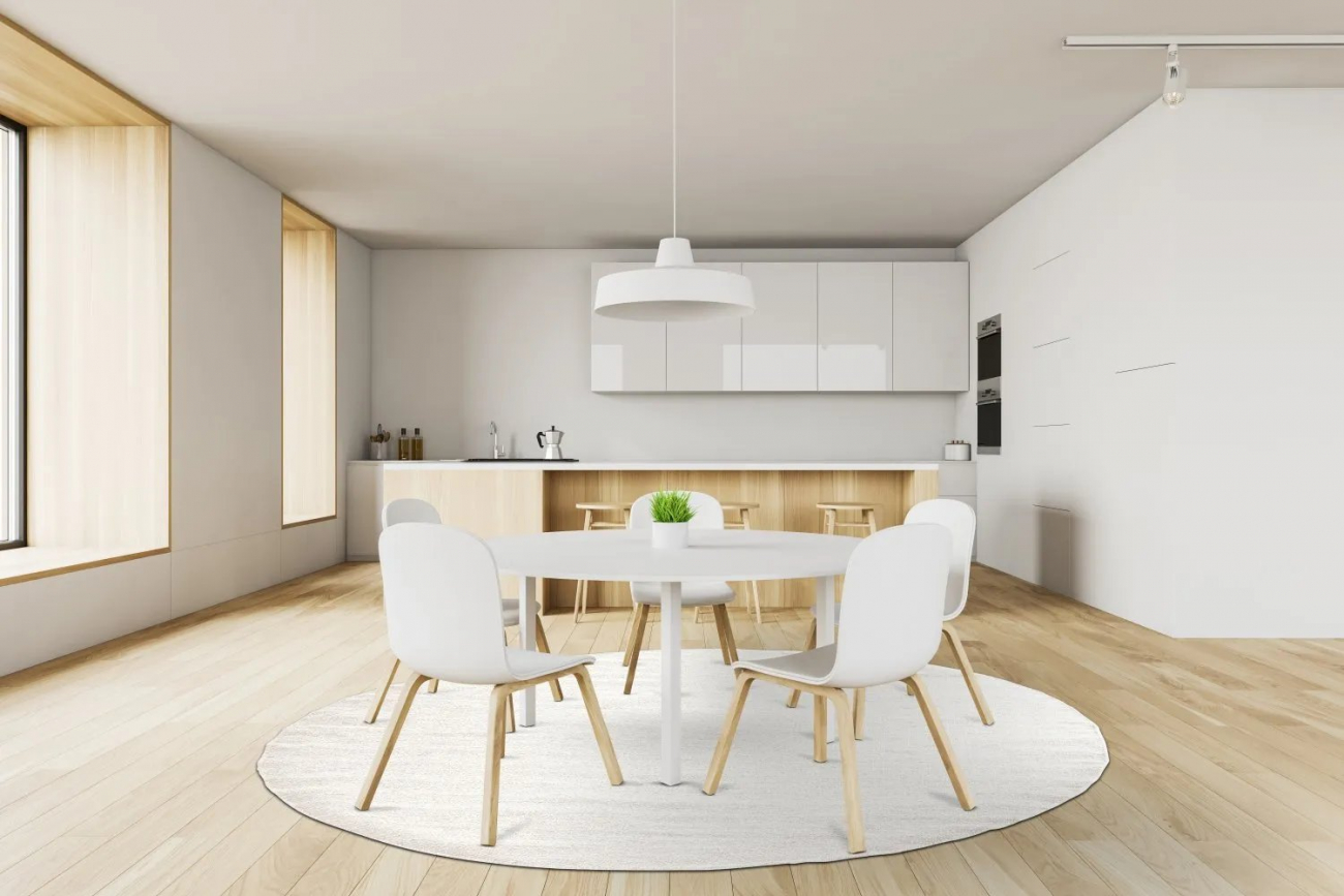 Alfombra redonda 'Hamilton' 240cm - Blanco