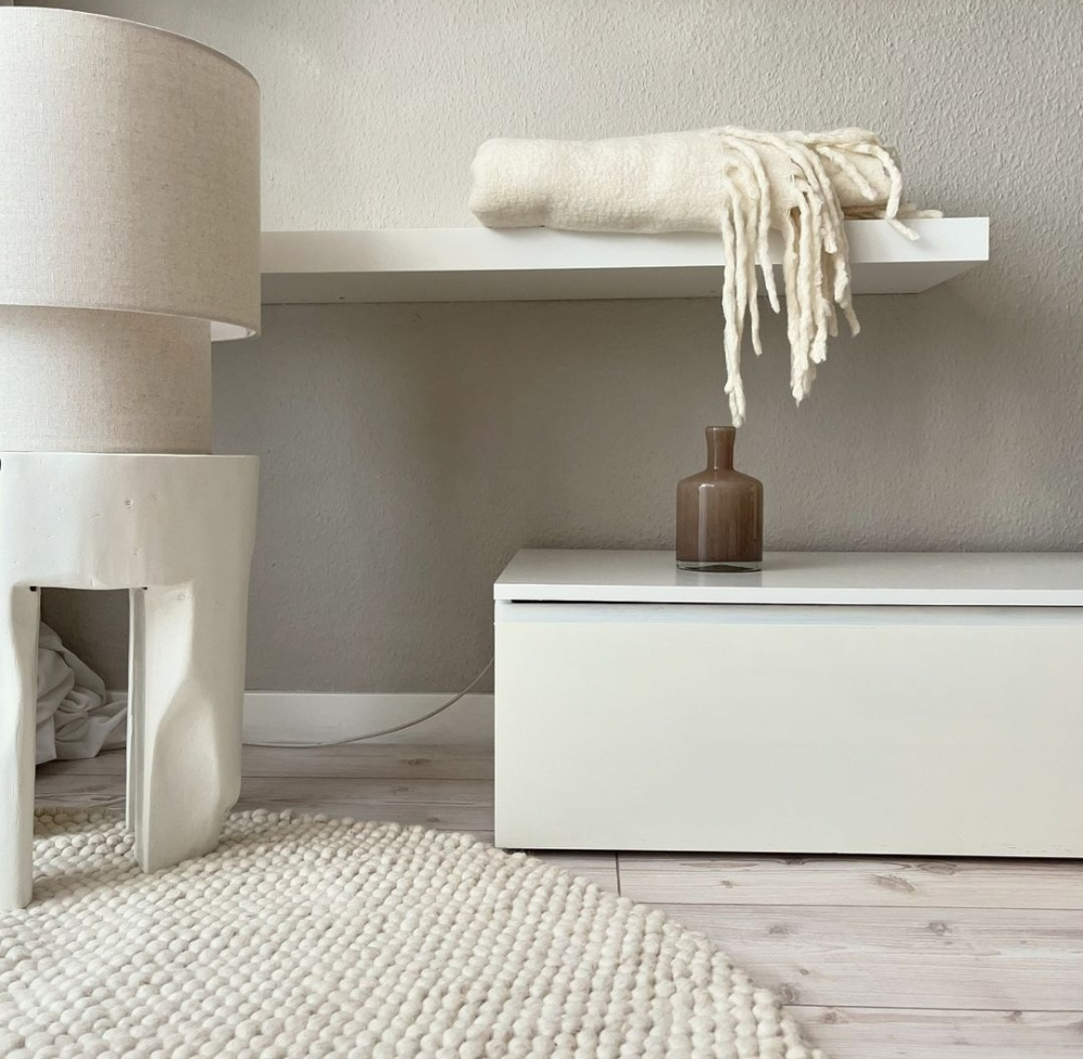 Alfombra redonda 'Avafors' 120cm - Beige