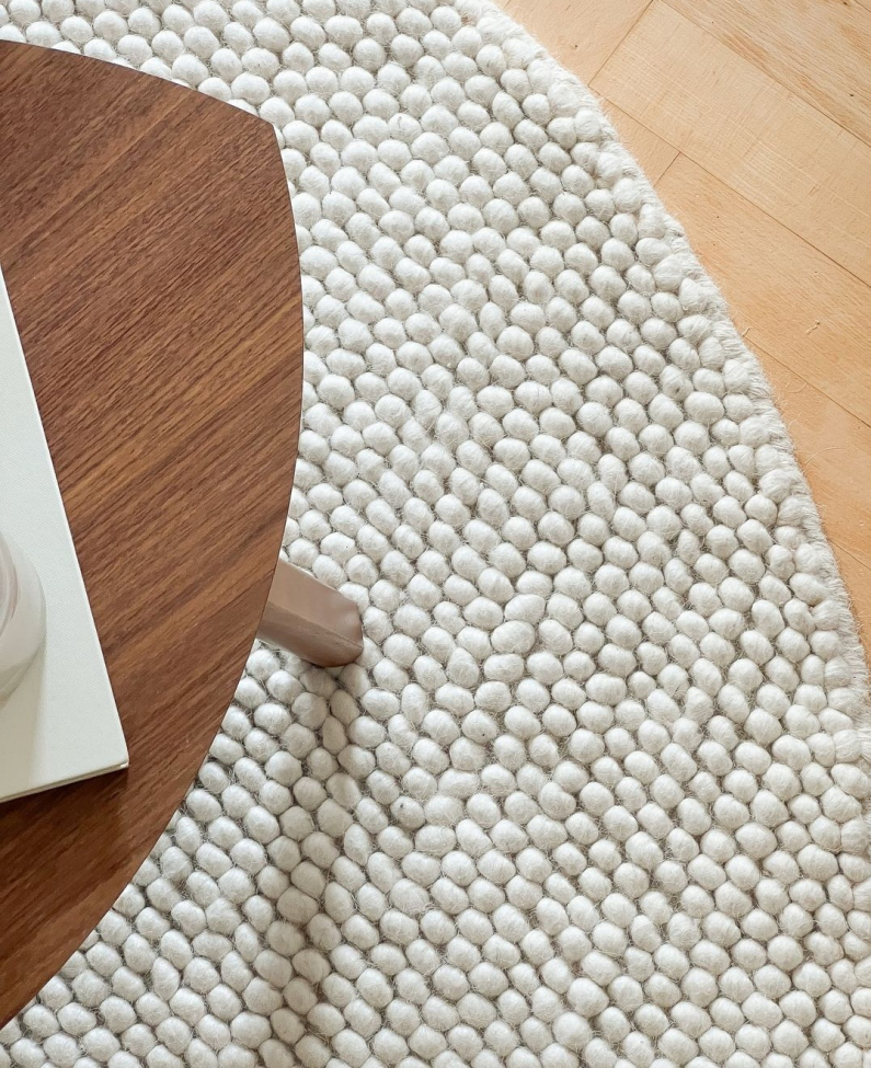 Alfombra redonda 'Avafors' 240cm - Beige