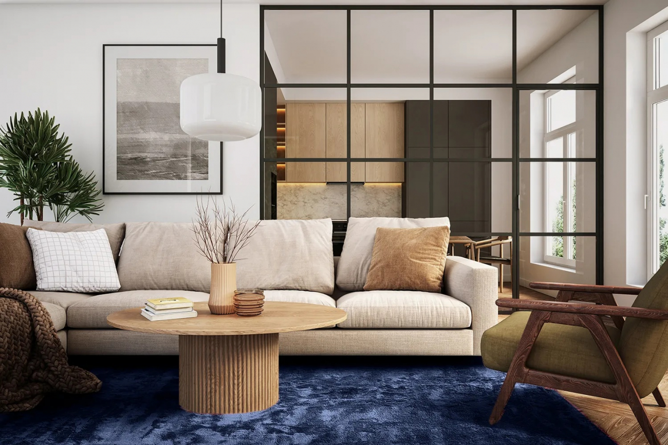 Alfombra de pelo 'Aranga Super Soft' 160x230cm - Azul oscuro