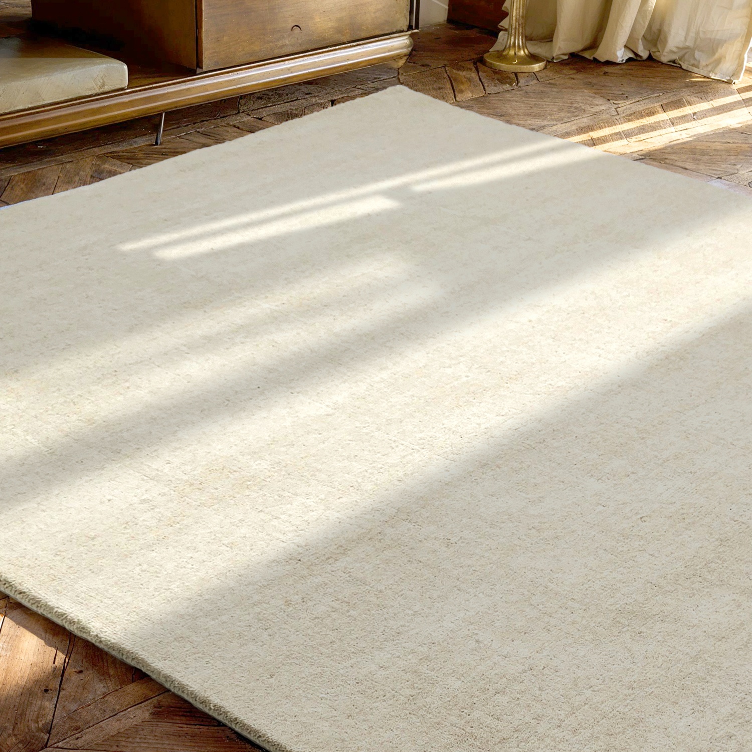 Alfombra de lana 'Rozen Handloom Wool Premium' - Blanco