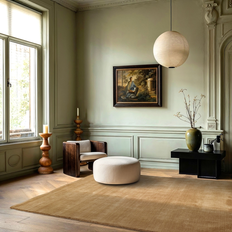 Alfombra de lana 'Rozen Handloom Wool Premium' - Beige