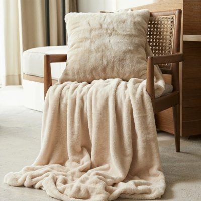 Manta 'Aranga Super Soft Throw' 130x170cm - Beige