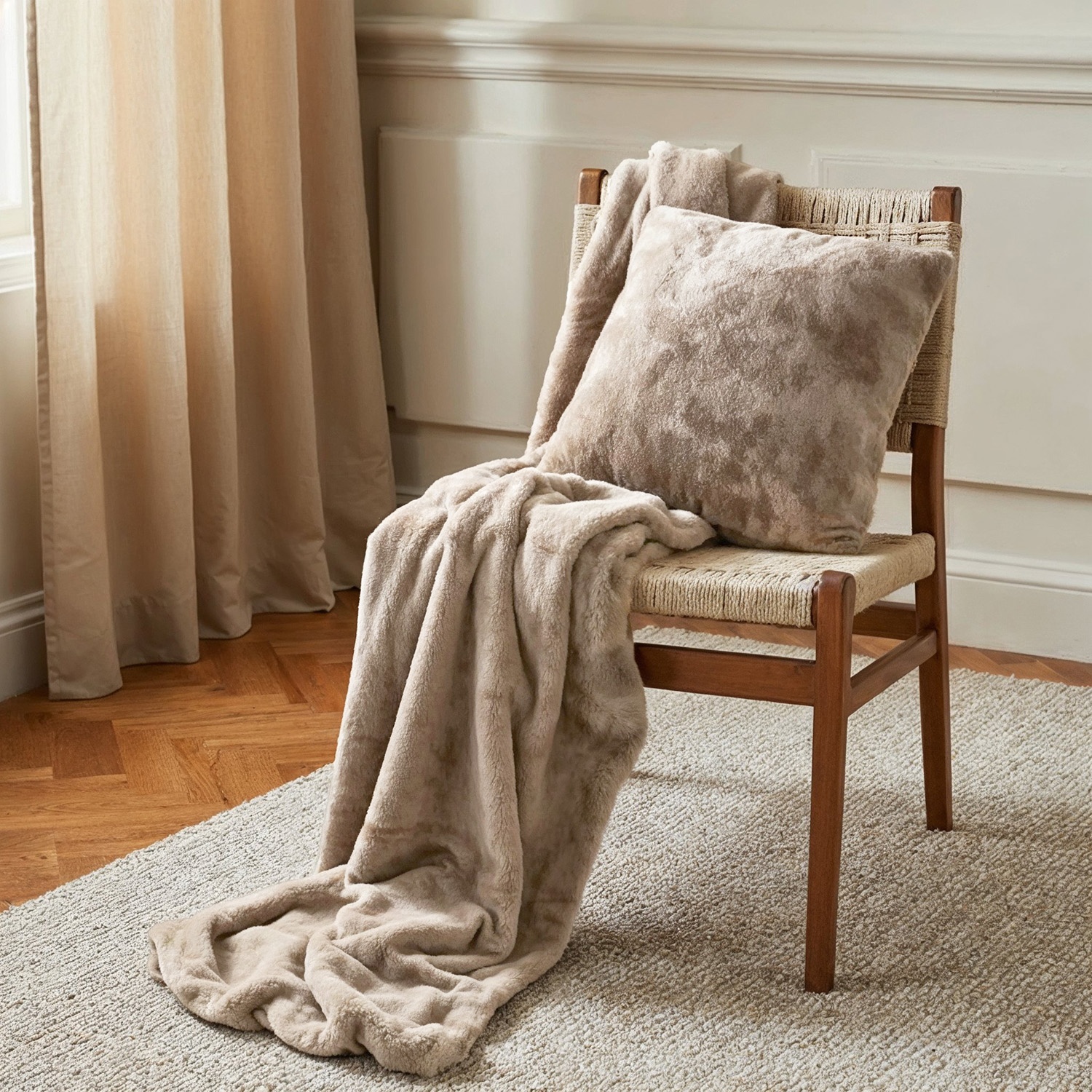 Funda de cojín 'Aranga Super Soft' 45x45cm - Marrón