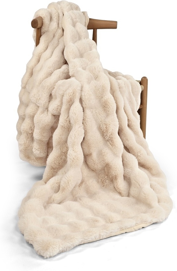 Manta 'Aranga Bubble Throw' 130x170cm - Beige