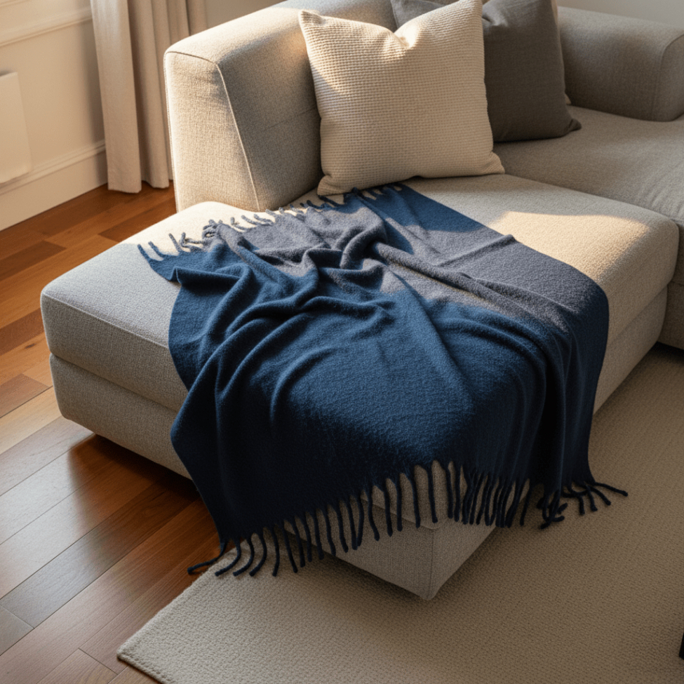 Plaid 'Samantha' 130x170cm - Azul marino