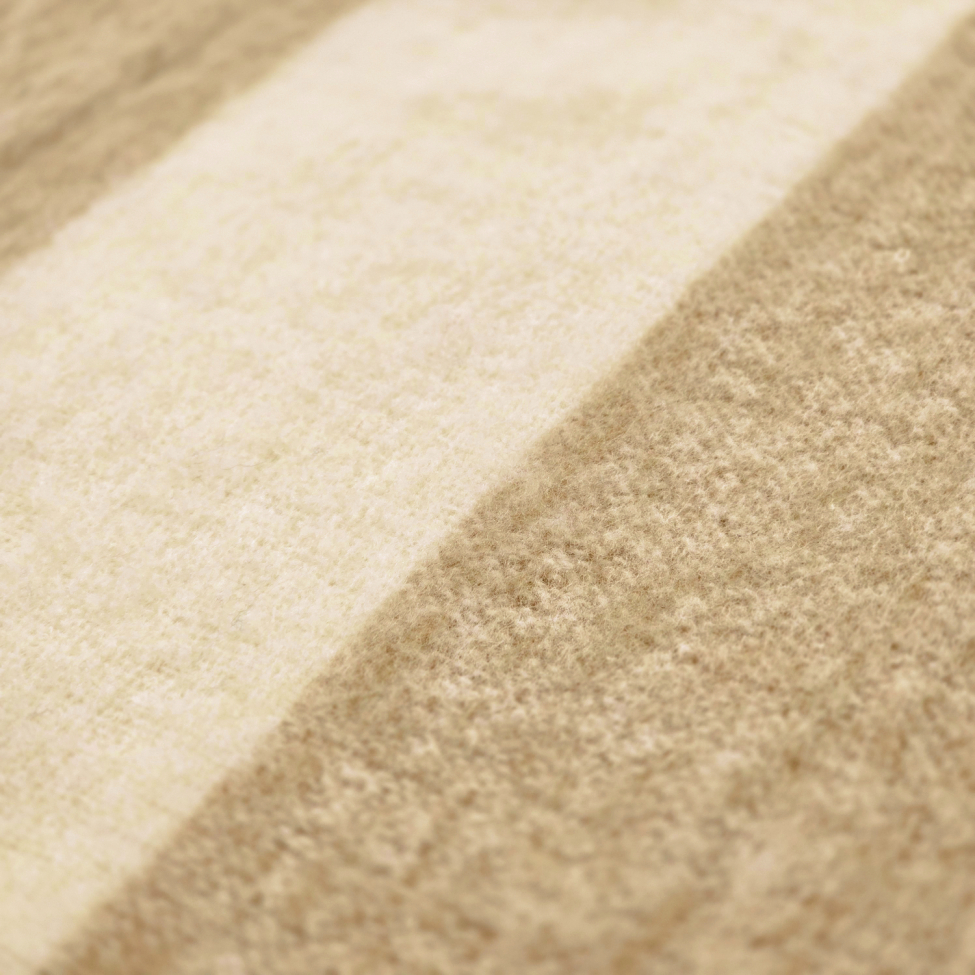 Plaid 'Beatriz Stripe' 130x170cm - Beige/blanco