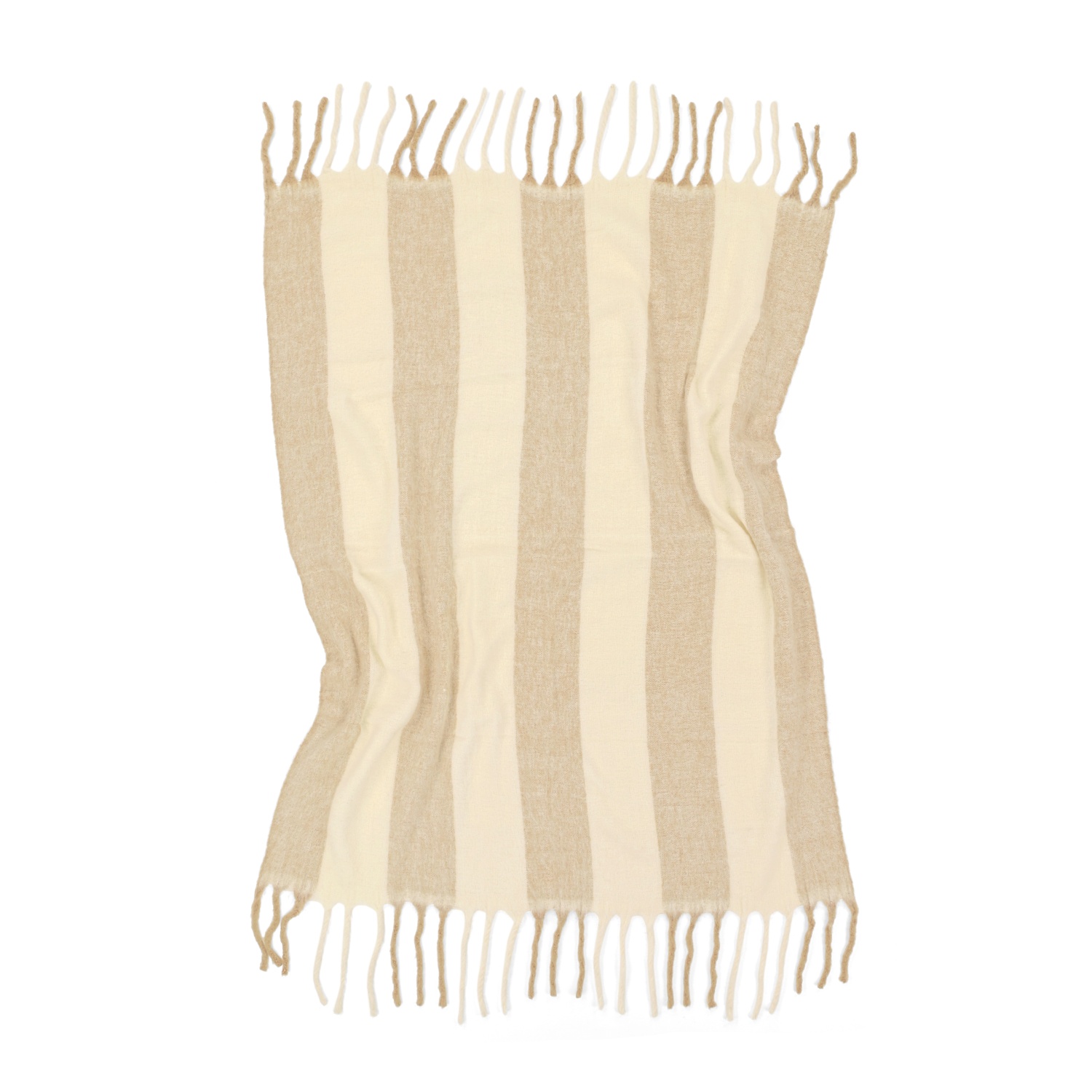 Plaid 'Beatriz Stripe' 130x170cm - Beige/blanco