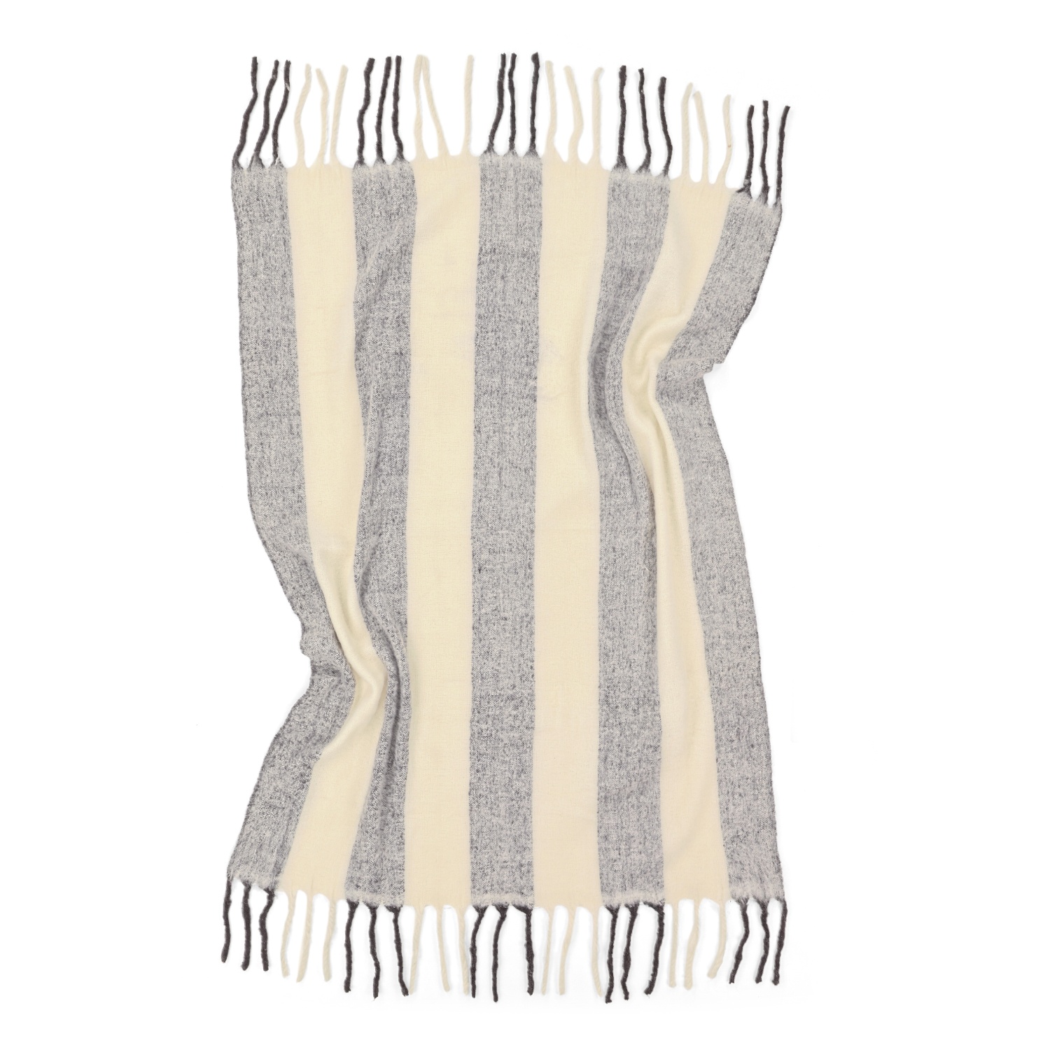 Plaid 'Beatriz Stripe' 130x170cm - Negro/blanco