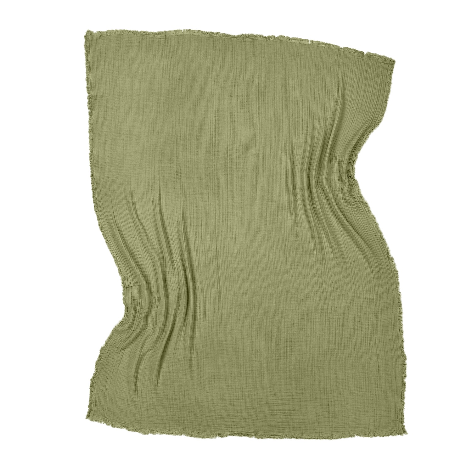 Manta de muselina 'Dorena' 130x170cm - Verde