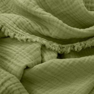 Manta de muselina 'Dorena' 130x170cm - Verde