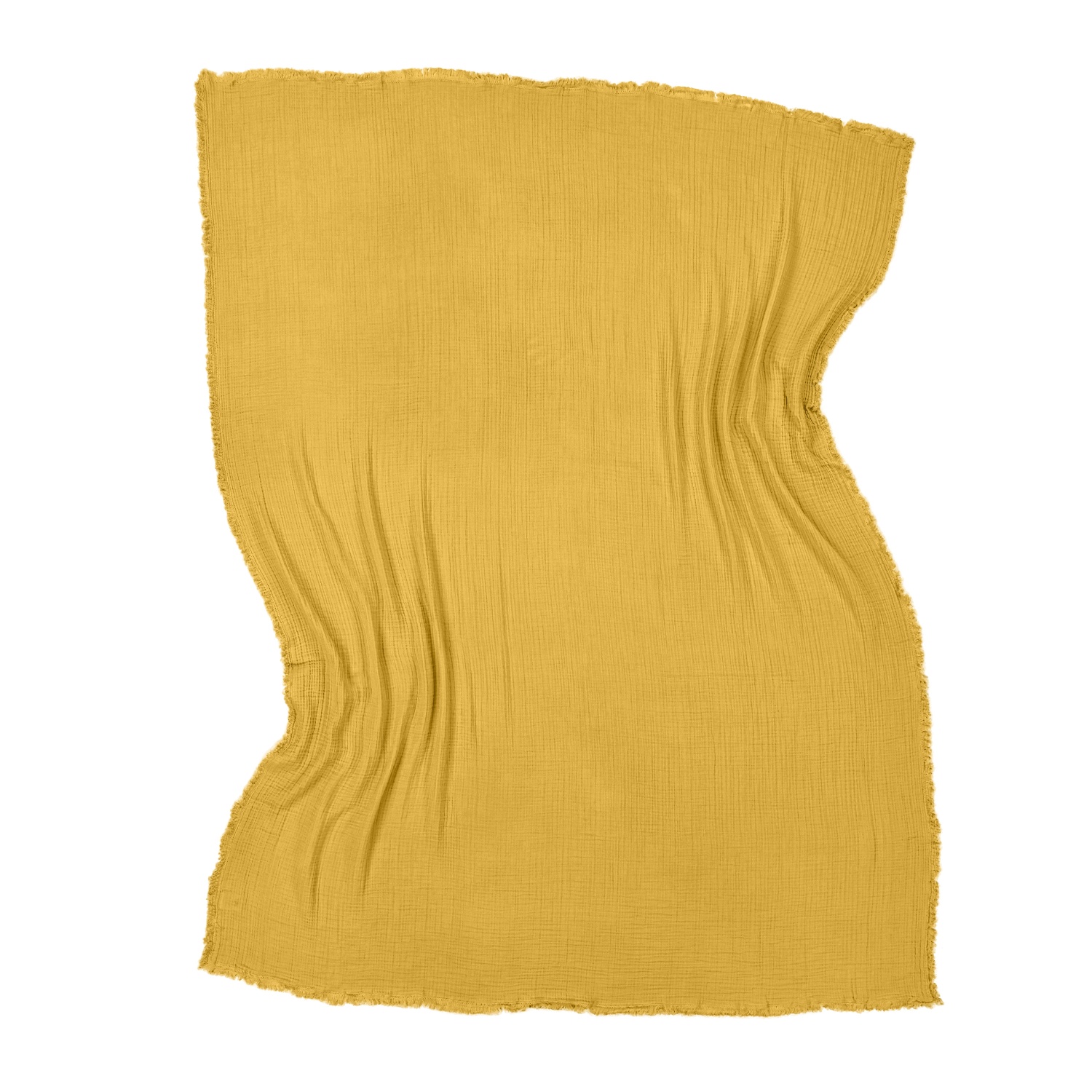 Manta de muselina 'Dorena' 130x170cm - Amarilla