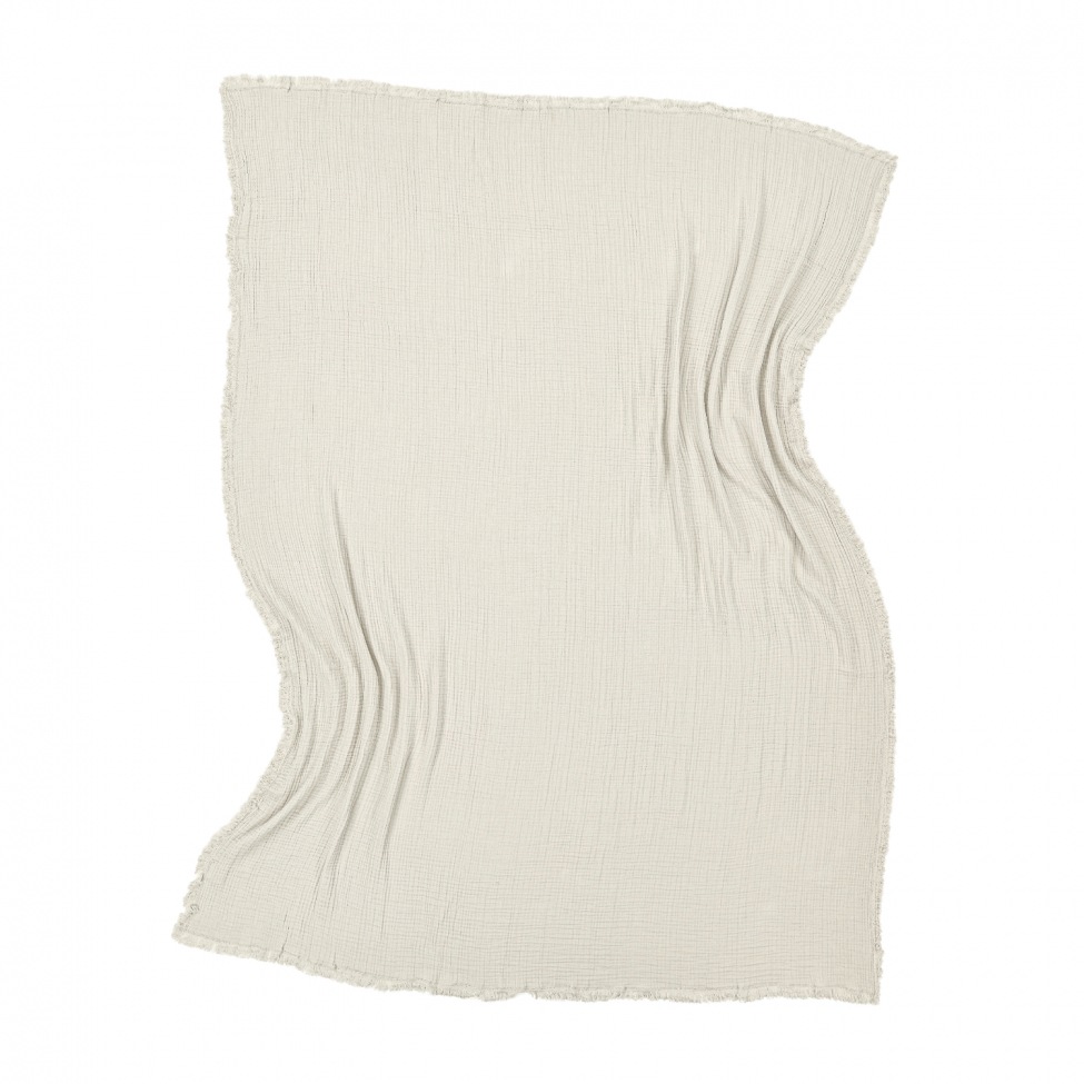 Manta de muselina 'Dorena' 130x170cm - Gris