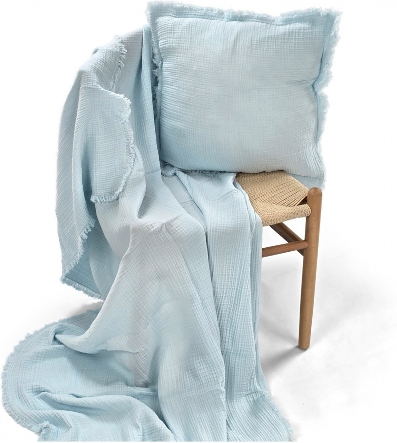 Funda de cojín 'Dorena' 45x45cm - Azul
