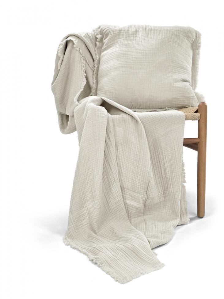 Funda de cojín 'Dorena' 45x45cm - Gris