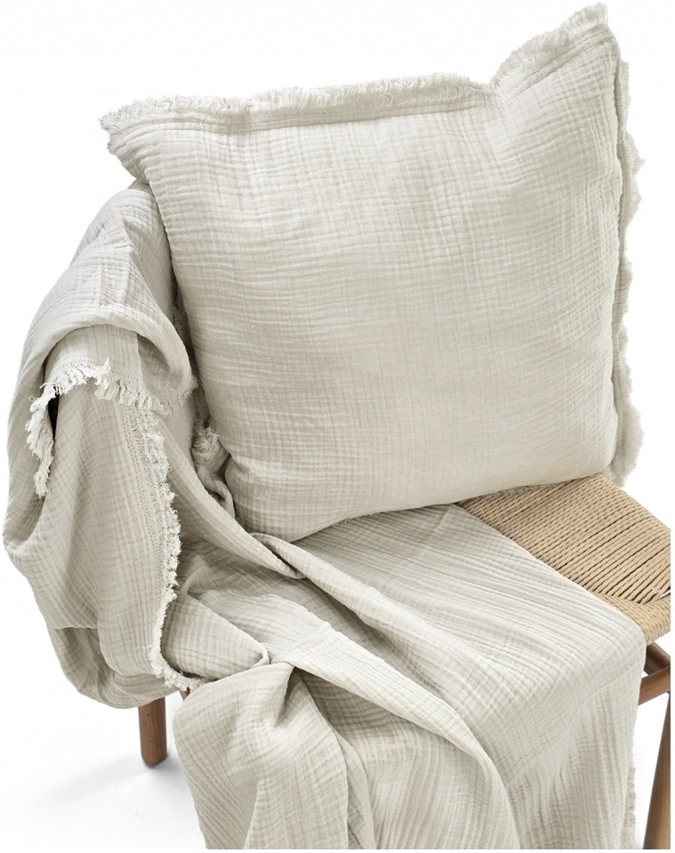 Funda de cojín 'Dorena' 45x45cm - Gris