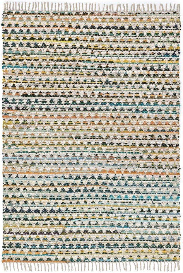 Alfombra de trapo 'Lindby' - Multicolor/amarillo