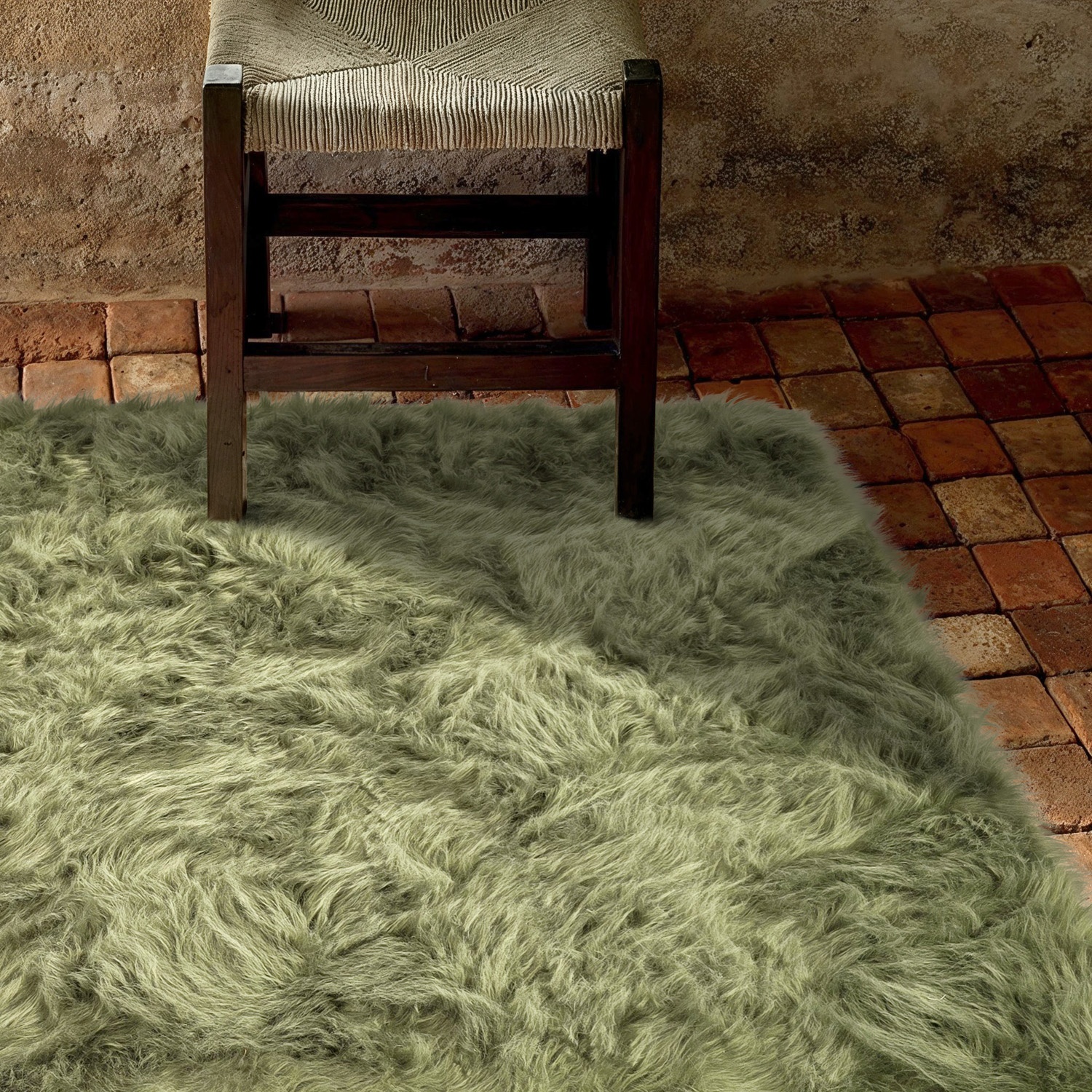Alfombra Tipo Rya 'Sohar' - Verde