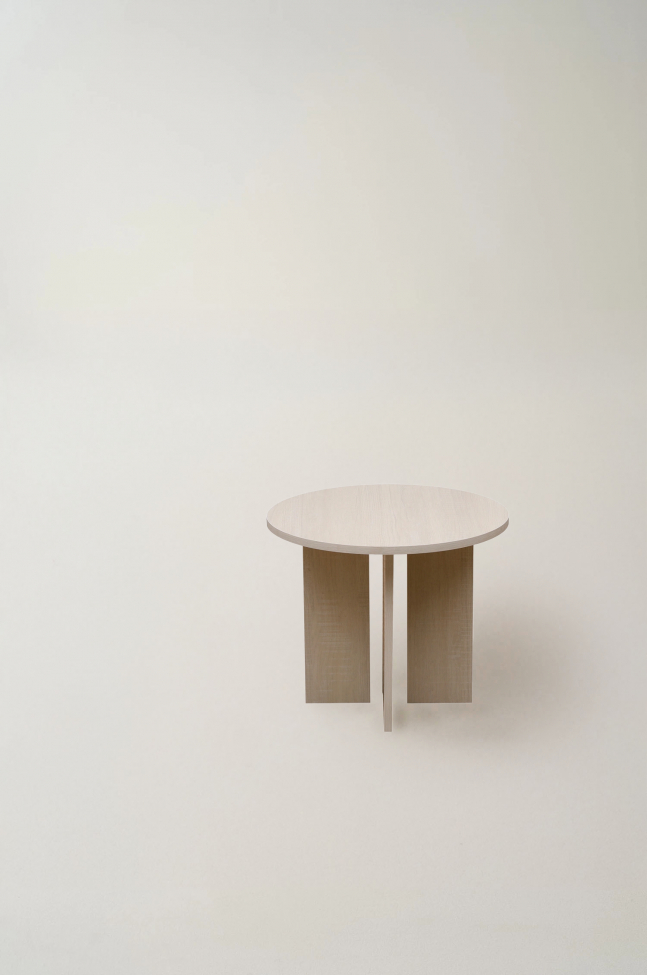 Mesa de café 'Créme' Redonda 55 cm - Pigmentada blanca