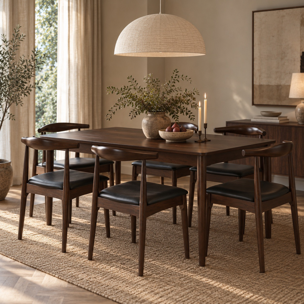 Mesa de comedor 'Fager' 135cm - Nogal