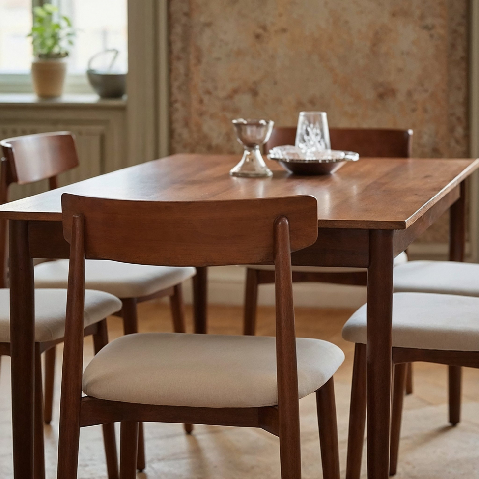 Mesa de comedor 'Fager' 135cm - Nogal