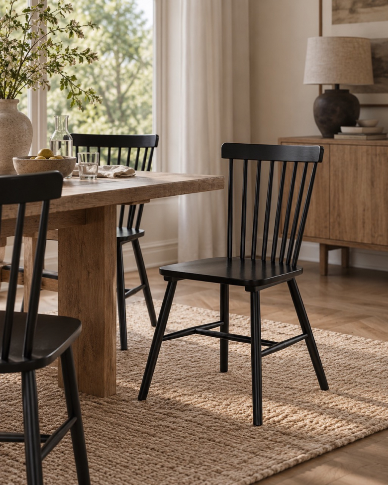 Silla de barra 'Elsa' - Negra
