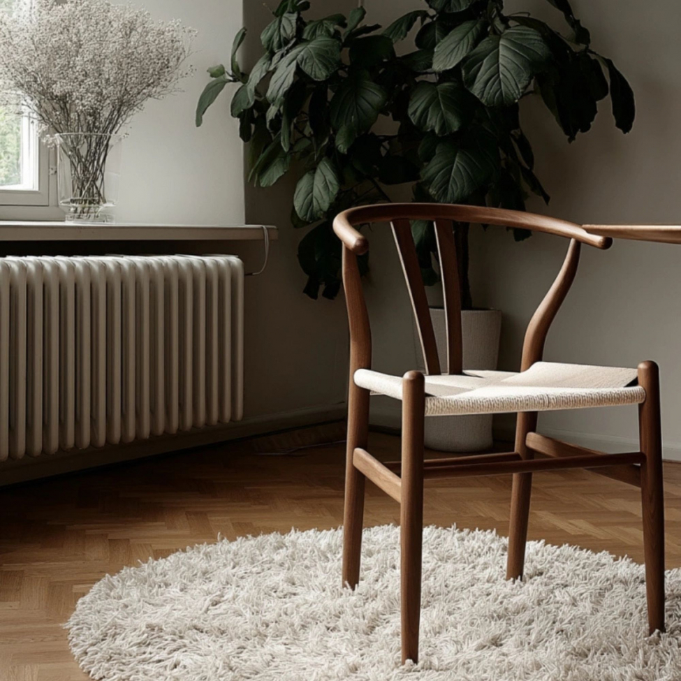 Silla 'Alta' - Nogal/Beige