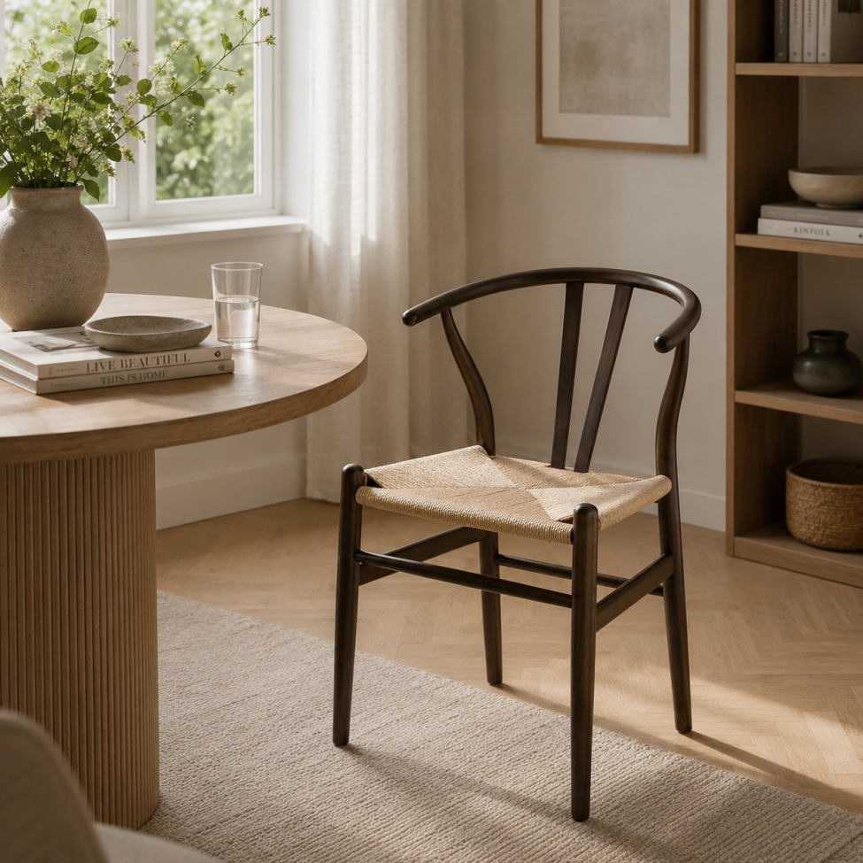 Silla 'Alta' - Nogal/Beige