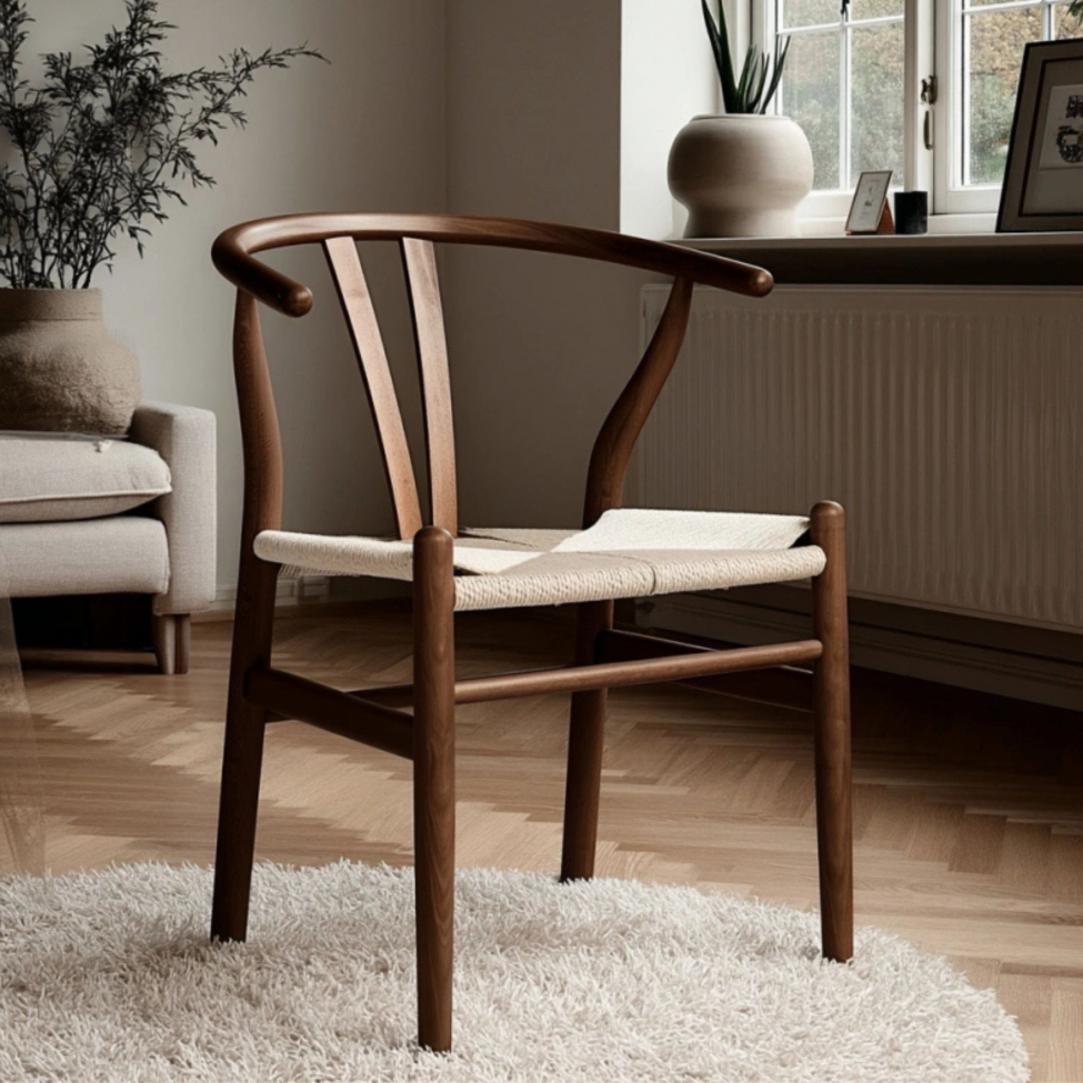 Silla 'Alta' - Nogal/Beige