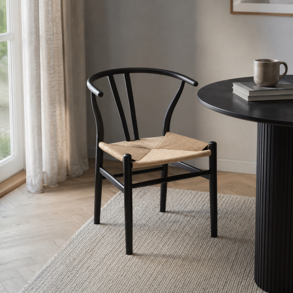 Silla 'Alta' - Negro/Beige